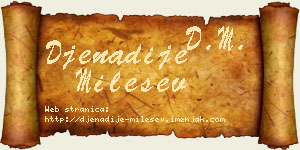 Đenadije Milešev vizit kartica